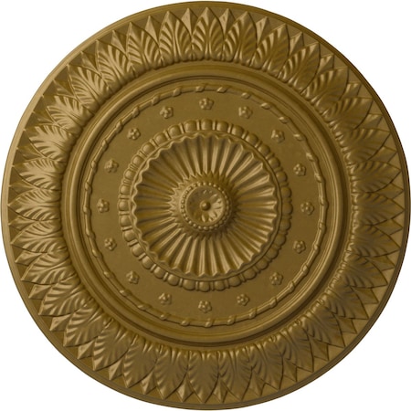 Ekena Millwork Christopher Ceiling Medallion, Hand-Painted Gold, 26 5/8"OD x 2 1/4"P CM26CSGLS